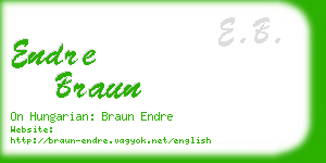 endre braun business card